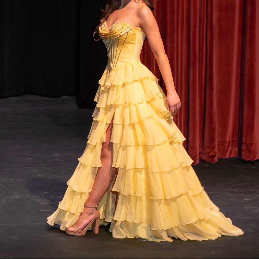 Sherri Hill Corset Layered Gown